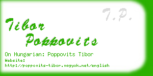 tibor poppovits business card